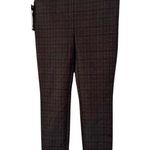 NWT Dalia Mid Rise Black Plaid Tummy Control Pull On Slim Dress Pants Sz Medium Photo 0