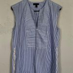 J.Crew  Women’s V neck blue stripes size zip top size 0 Photo 0