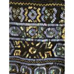 Papell Boutique Vintage  Evening Silk Jacket 16W Black Blue Sequins Beaded Photo 3