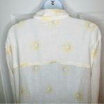 Cynthia Rowley  Cream Yellow Sun Moon Linen Swim Coverup Tunic Shirt Dress S Photo 5