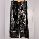 Free People  Star Crossed Lovers Straight Vegan Faux Leather Pants- Black - 12 Photo 3