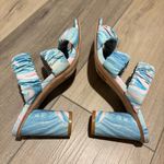 Deltan Colette Printed Three Band Mint Dress Sandals tie dye blue Size 6 Photo 5