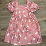 Loft  Blush Pink Dress with White Pattern Photo 0