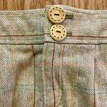 Fossil  Tan Plaid Wool Blend Tweed Mini Skirt Womens 4 Photo 2