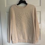 Disney Beige Lion King Crewneck Embossed Sweatshirt Photo 0