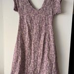 Pact  Purple Floral Open Back Short Sleeve Dress - Size XL Photo 0