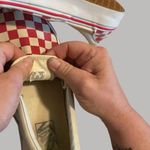 Vans  Red and White Checkered Sneakers Photo 3