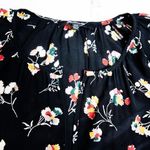 Madewell ‎Silk Notched Ruffle-Cuff Top Carnation Toss Photo 8