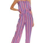 Luli Fama  Play Time Ruffle Strapless Striped Jumpsuit Women's Size X-Small XS Photo 0