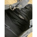 Marmi Dusty Navy Suede Bag Big Buckle Floppy Shoulder Purse Adjustable Zipper Blue Photo 5