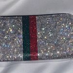 Zip around wallet BEAUTIFUL CLEAR RHINESTONES sparkling wallet Silver Photo 0