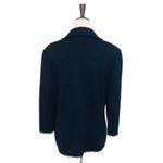 St. John Collection Black Santana Knit Blazer Jacket Button Front Size 12 Photo 2