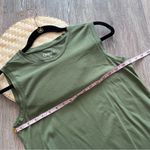 Quince olive green‎ cotton modal sleeveless top Green Photo 4