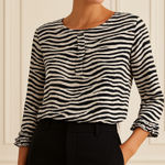 Max Mara S’ zebra relaxed fit blouse Photo 0