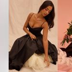 House Of CB ‎ 'Mademoiselle' Black Satin Tulle Midi Dress NWOT size XS Photo 2