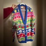 Farm Rio  Sweet‎ Orchard Knit Cardigan sz large oversized dopamine dressing Photo 1