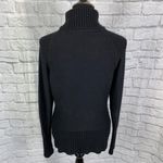 Cache women L cotton blend pullover turtleneck Longsleeve black sweater Photo 11
