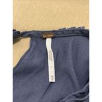 Free People Balloon Long Sleeve Top Women M Tiered Pleated Open Cutout Blue Photo 11