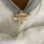 Hem & Thread  White and Bluish Gray Striped Dress Photo 3