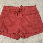 Lou & grey Rust 100% Linen Cuffed Shorts Size XS Photo 0