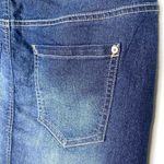 Wall Flower Denim Mini Skirt Raw Fringe Hem Junior's Size 5 Jean Blue A-Line Photo 9