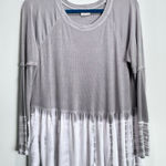 Peach Love California Grey Ombre Dip Dye Tunic Flowy Boho Top Tie Dye Size S Photo 0