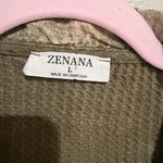 Zenana Outfitters Cotton waffle acid wash oversized Shacket by Large Photo 3