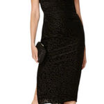 Katie May  - Don’t Rub Me Wrong Black Burnout Leopard Velvet Slip Midi Dress Sz M Photo 0