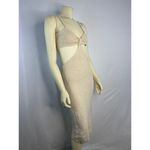 Pink Lily  Cutout Bodycon midi crem dress size small Photo 5