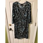 Dana Buchman  Print Faux Wrap Dress Women’s Size 1X Photo 1
