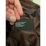 a.n.a Leather Jacket Womens Medium Brown Genuine Leather Zip Front Moto Photo 14