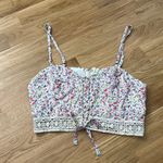 Urban Outfitters NWT LF floral crochet trim crop top Photo 4