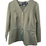 Vintage Sweet Suit Women’s Sz 12 Dress Jacket Tan Brown City Brown Button Green Photo 0