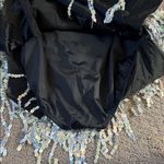 Weissman Silver Sequin Fringe Dance Costume Dress SIZE L Black Size L Photo 5