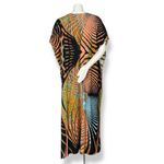 Handmade Kaftan Dress Trippy Print Graphic Maxi Women Lounge Beach V-Neck Caftan Photo 2