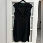 Ralph Lauren Lauren  Black Sleeveless Zip Front Classic Cocktail Dress Size 6 Photo 4