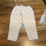 H&M Women's Beige Linen Blend Drawstring Pants Size Large Photo 1