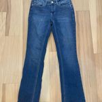 Vintage Earl Jeans Sz S Dark wash blue flare jeans white stitch #flarejeans Photo 1