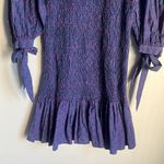 Oliphant Morocco Smocked Tie dress Blue Photo 4