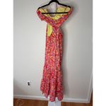 Nicole Miller  Fearless Floral Maxi Dress size Small Pink Multi Photo 4