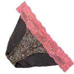 Beach Bunny  Sequin Bikini Bottom Gray Pink Photo 1