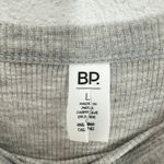 BP Gray Long Sleeve Crop Top Ribbed Knit Casual Womens Size L Everyday Basics Size L Photo 2