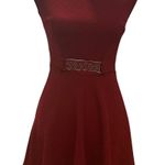 Blu Seven Short Sleeve Dress Size Small Maroon Color Red Photo 0