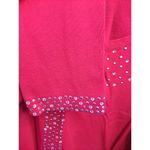The Quacker Factory Women's Pink Jewel Neck Embellished Duet Pullover Top Size M Size M Photo 9