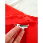 Madewell | NWT Linen Maxi Slip Skirt in Bright Flame Red | Sz 0 Photo 10