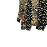 VTG Maggie McNaughton Womens Open Front Jacket 20W Black Floral Mixed Print Boho Photo 4