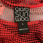 Clara Sunwoo Tunic Black Red Tie Twist Front Womens Size Large Photo 3