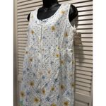 White Stag  Sleepwear Breakfast Dress‎ White/Yellow Floral Zip Front Size Small Photo 1