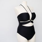 Topshop . New! Cut-out halterneck swimsuit. Photo 6