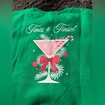 Wildfox  Green Crewneck Sweater with Candy Cane Design Photo 4